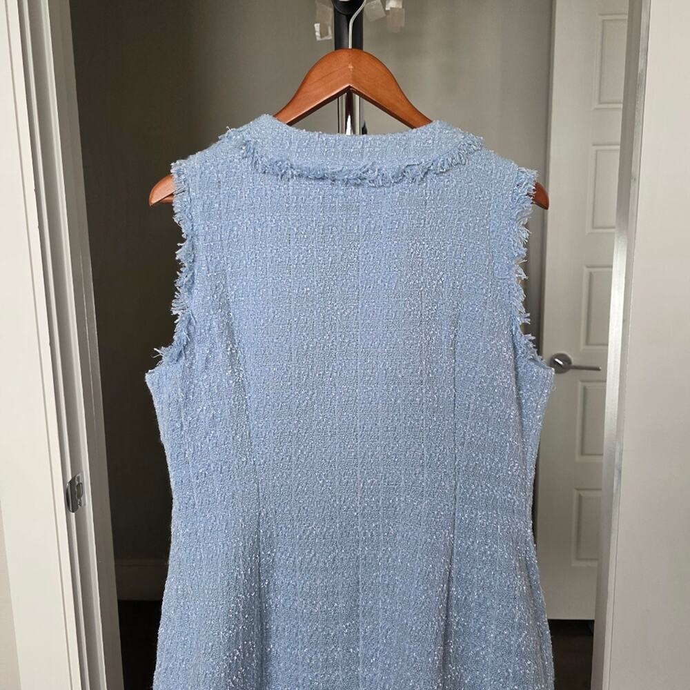 Kate Spade Blue Hydrangea Tweed Shift Dress Size 14 - Picture 6 of 9